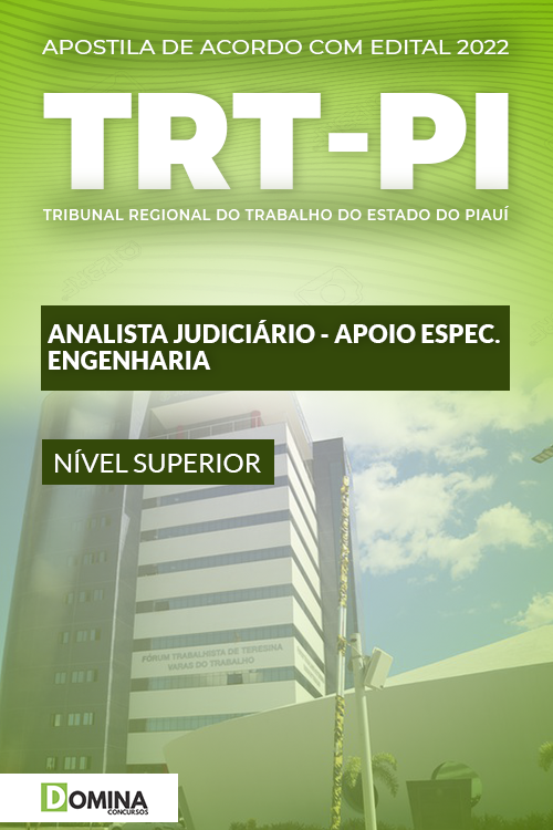 Apostila TRT PI 2022 Analista Judiciário Especialista Engenharia