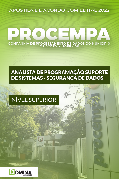 Apostila PROCEMPA RS 2022 Analista Progr Comput Segurança Dados