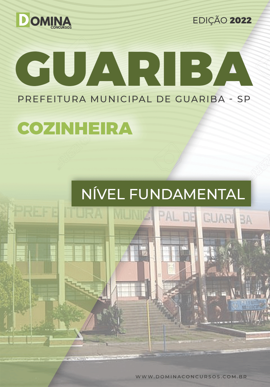 Apostila Concurso Pref Guariba SP 2022 Cozinheira