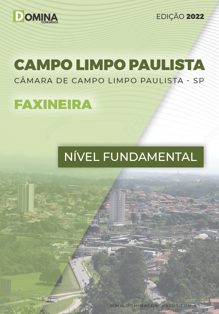 Apostila Câmara Campo Limpo Paulista SP 2022 Faxineira