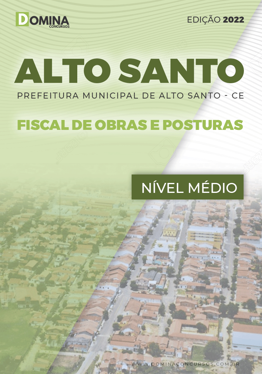 Apostila Pref Alto Santo CE 2022 Fiscal Obras Postura