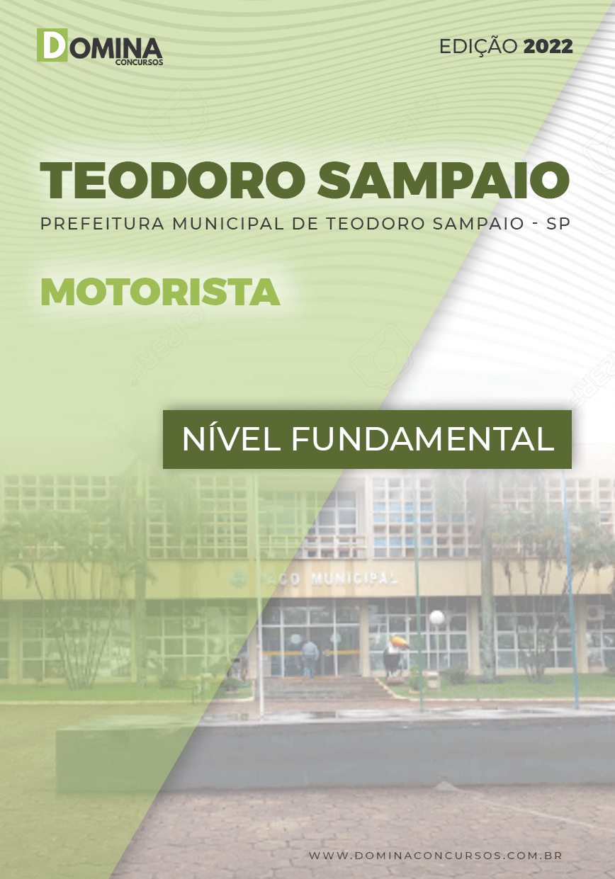 Apostila Digital Pref Teodoro Sampaio SP 2022 Motorista