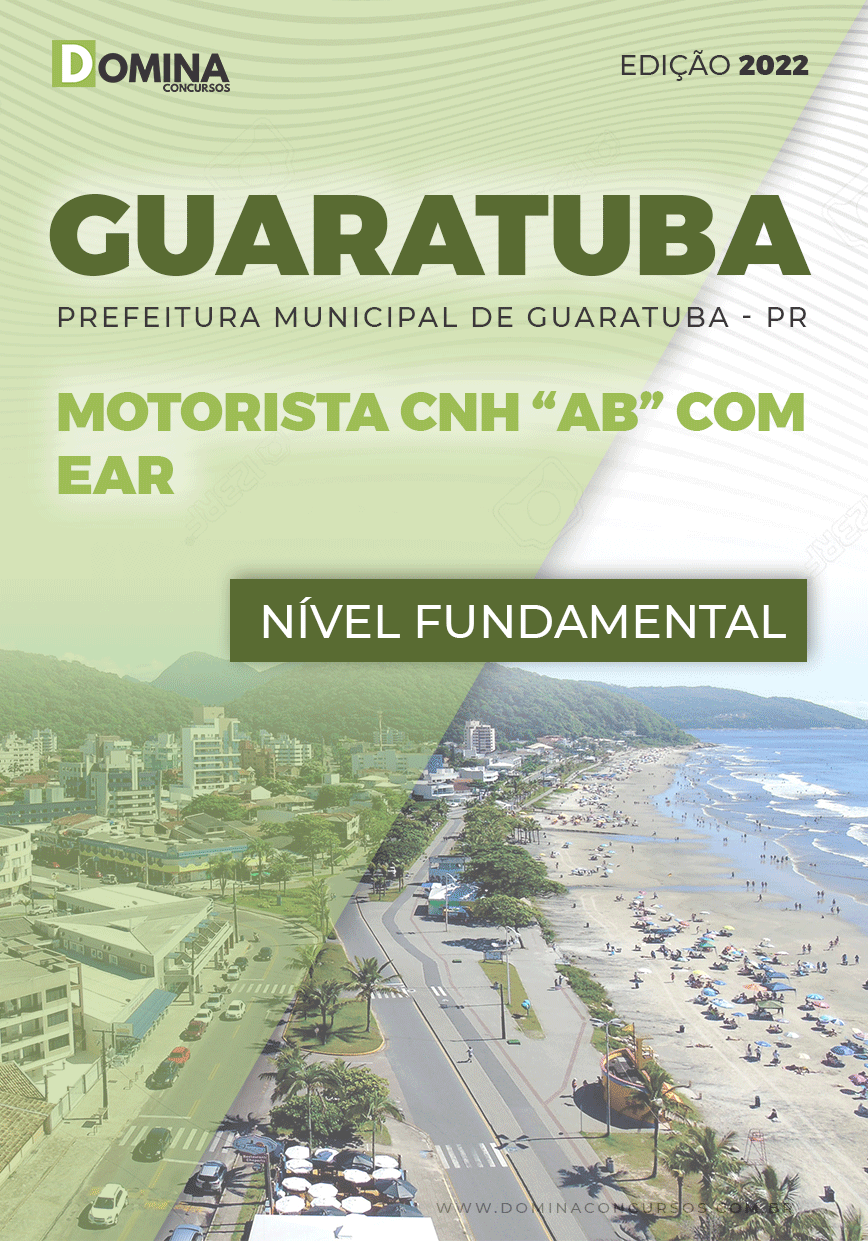 Apostila Digital Pref Guaratuba PR 2022 Motorista CNH AB