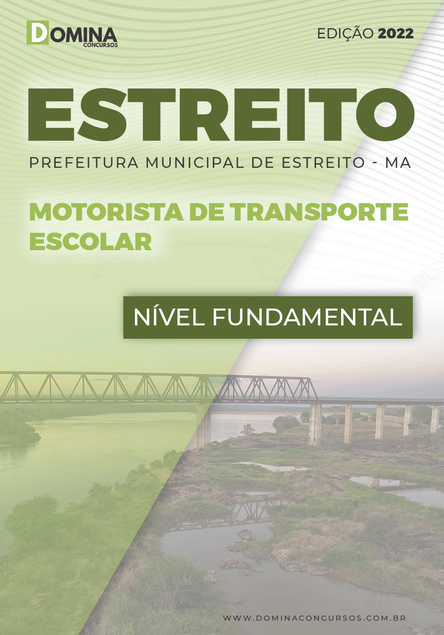 Apostila Pref Estreito MA 2022 Operador Máquinas Escavadeira