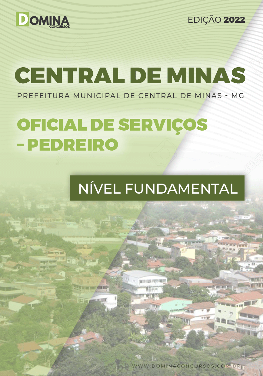 Apostila Pref Central Minas MG 2022 Oficial Serviços Pedreiro