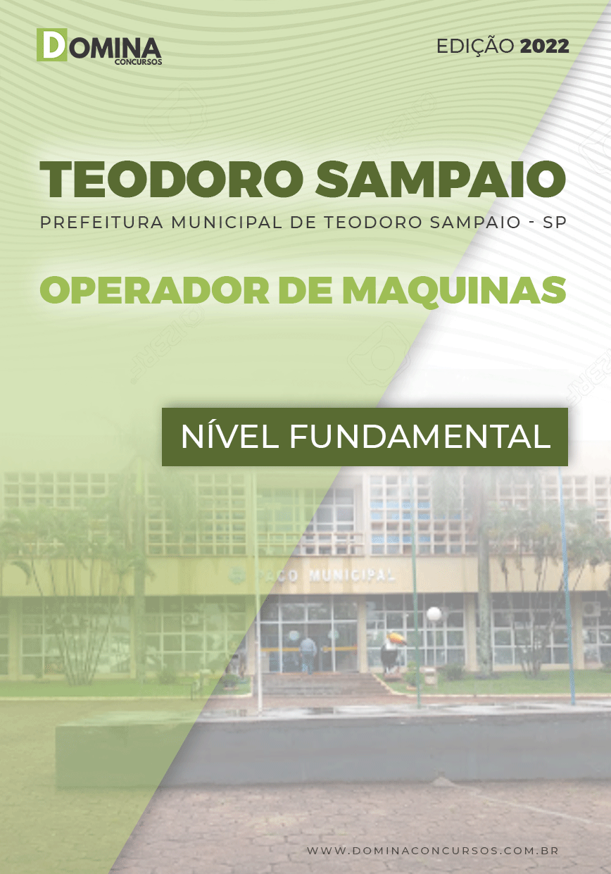 Apostila Pref Teodoro Sampaio SP 2022 Operador Máquinas