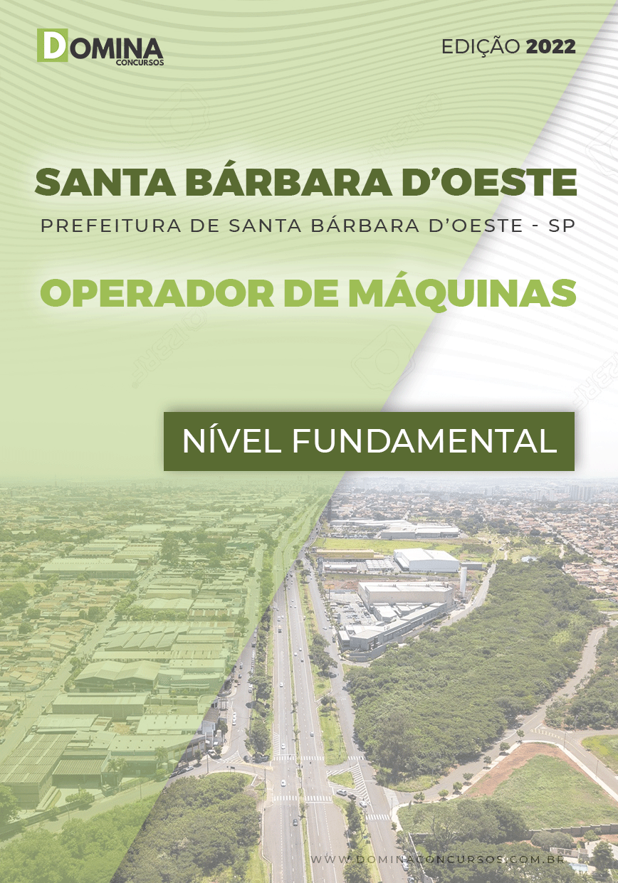 Apostila Pref Santa Bárbara D'Oeste SP 2022 Operador Máquinas