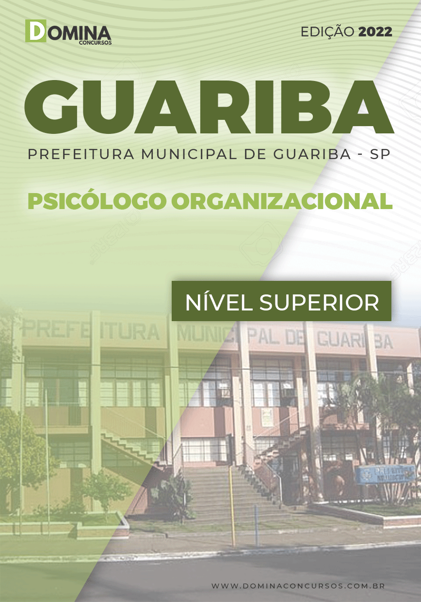 Apostila Concurso Pref Guariba SP 2022 Psicólogo Organizacional