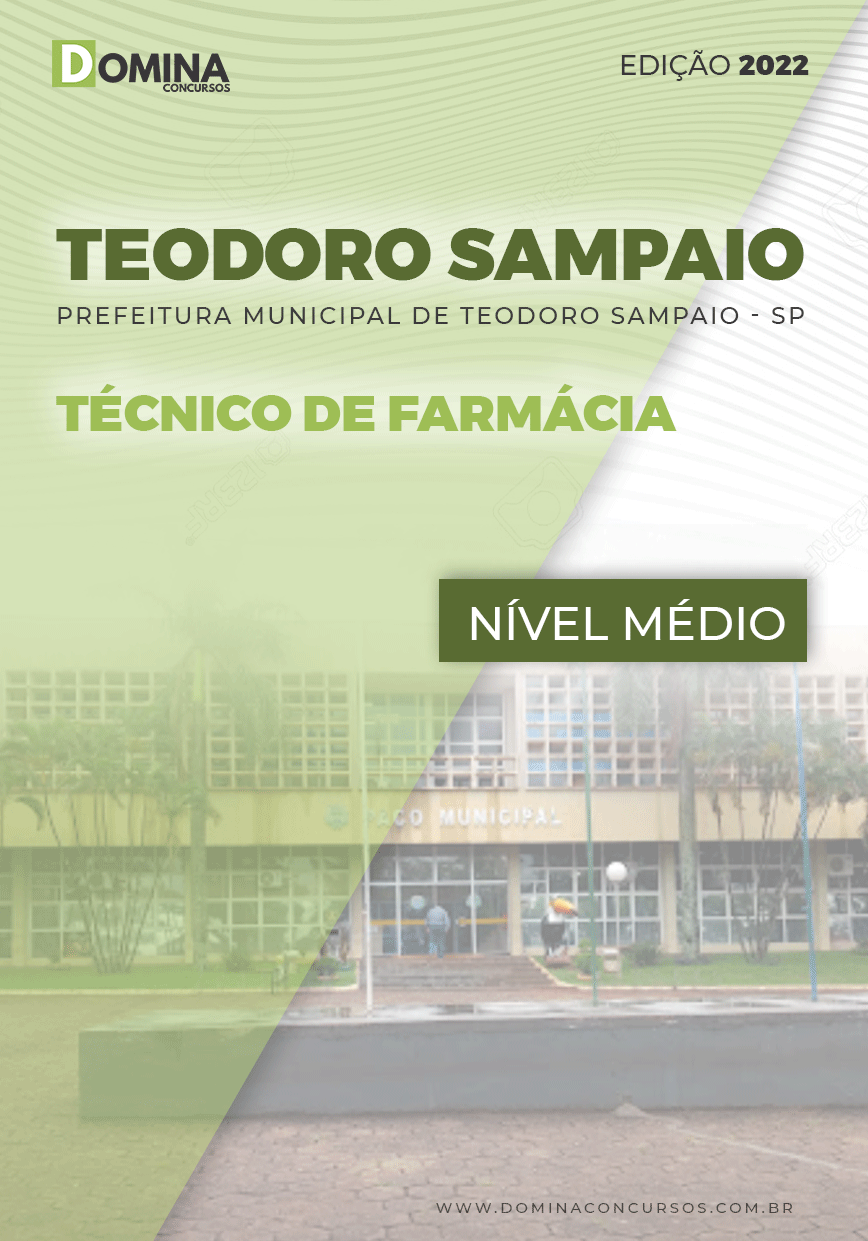 Apostila Digital Pref Teodoro Sampaio SP 2022 Técnico Farmácia