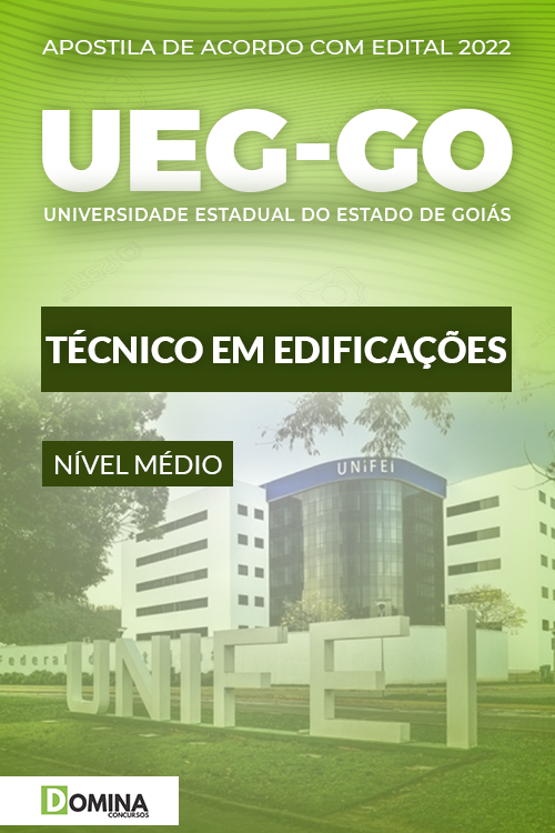 Apostila Digital Concurso UEG GO 2022 Técnico Edificações