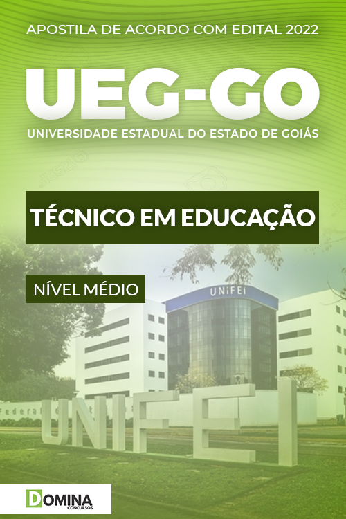 Apostila Digital Concurso UEG GO 2022 Técnico Educação