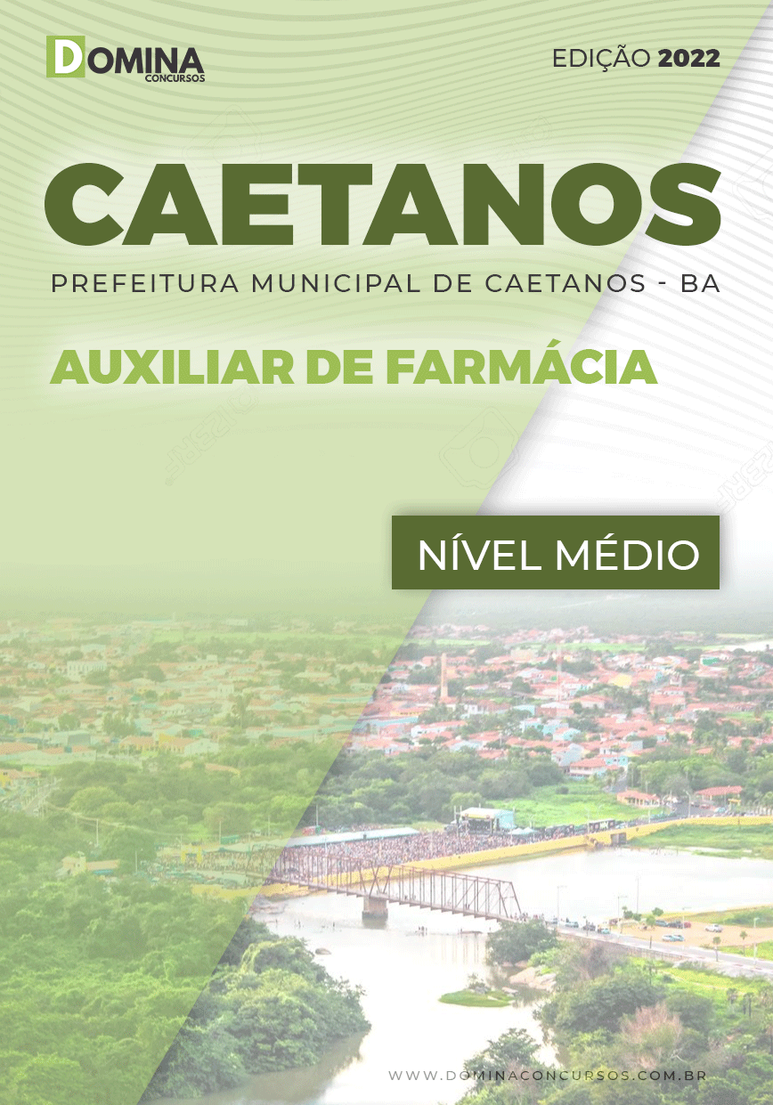 Apostila Digital Pref Caetanos BA 2022 Auxiliar de Farmácia