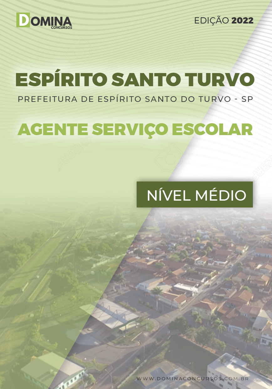 Apostila Pref Espírito Santo Turvo SP 2022 Agente Serviço Escolar