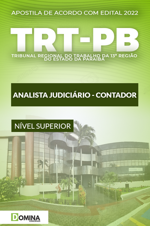 Apostila TRT PB 2022 Analista Judiciário Contabilidade