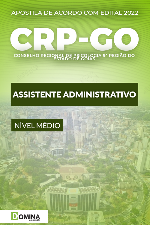 Apostila Digital CRP GO 2022 Assistente Administrativo