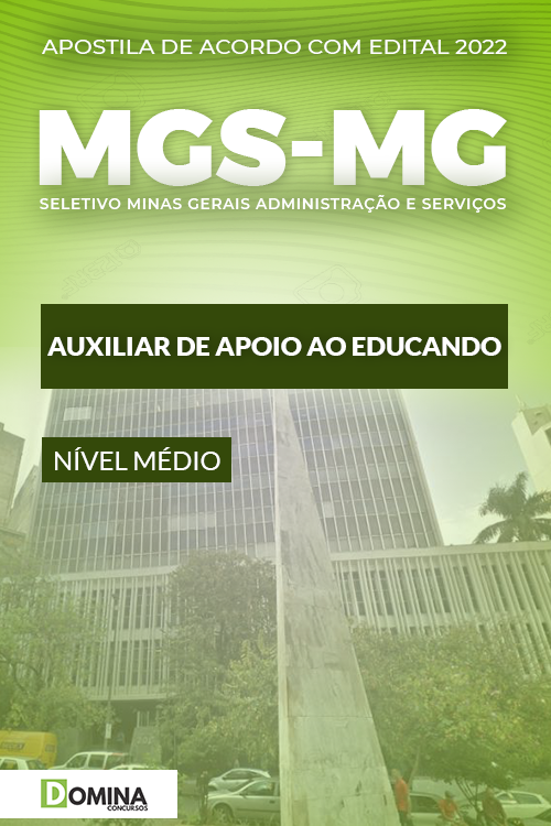 Apostila Concurso MSG MG 2022 Auxiliar Apoio Educando