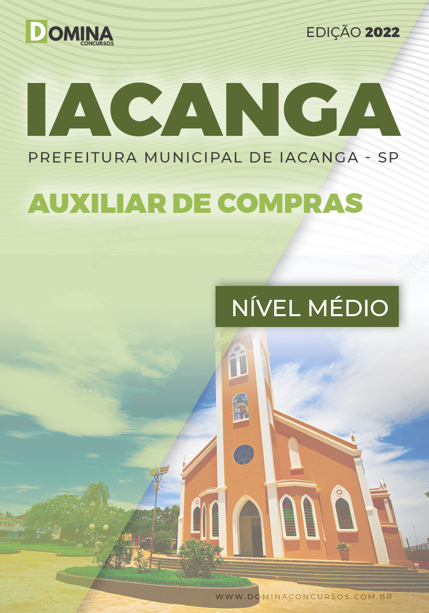 Apostila Digital Pref Iacanga SP 2022 Auxiliar Compras