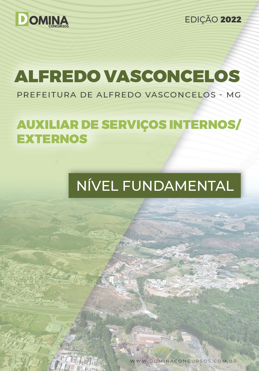 Apostila Pref Alfredo Vasconcelos MG 2022 Aux Serv Interno Externos