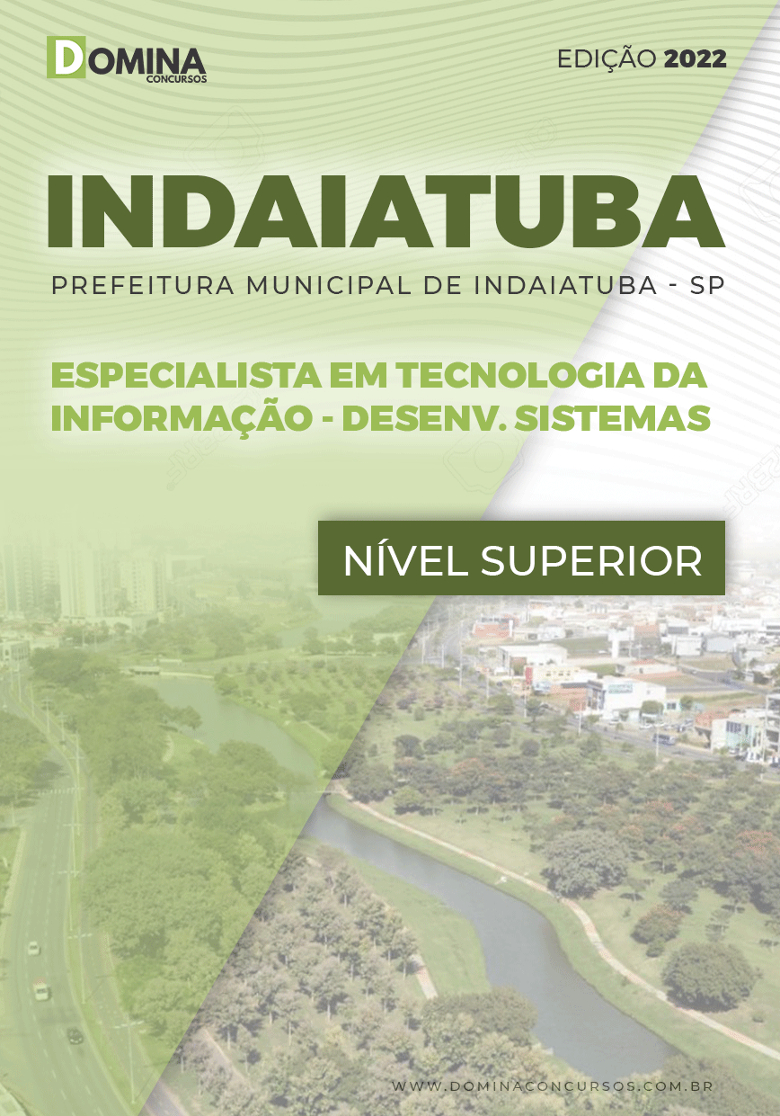 Apostila Pref Indaiatuba SP 2022 Especialista TI Desenv Sistema