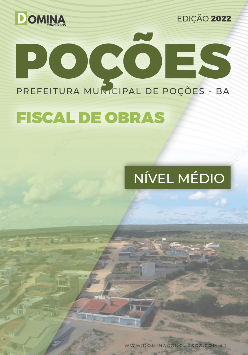 Apostila Concurso Pref Poções BA 2022 Fiscal Obras