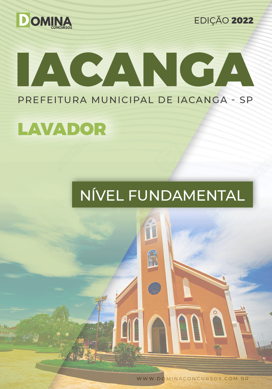 Apostila Digital Concurso Pref Iacanga SP 2022 Lavador
