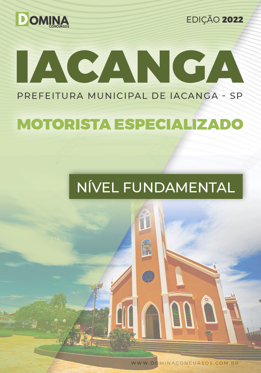 Apostila Digital Pref Iacanga SP 2022 Motorista Especializado