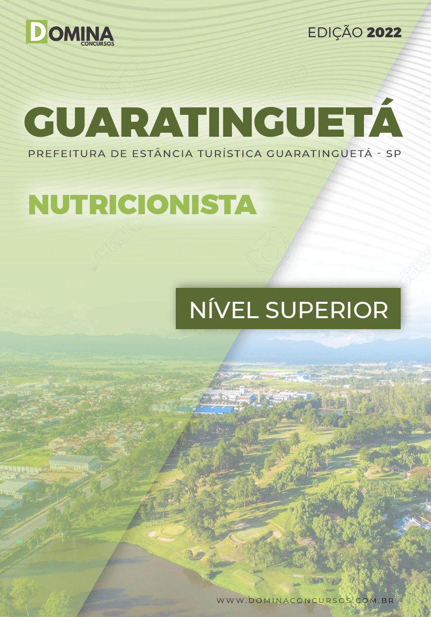 Apostila Digital Pref Guaratinguetá SP 2022 Nutricionista