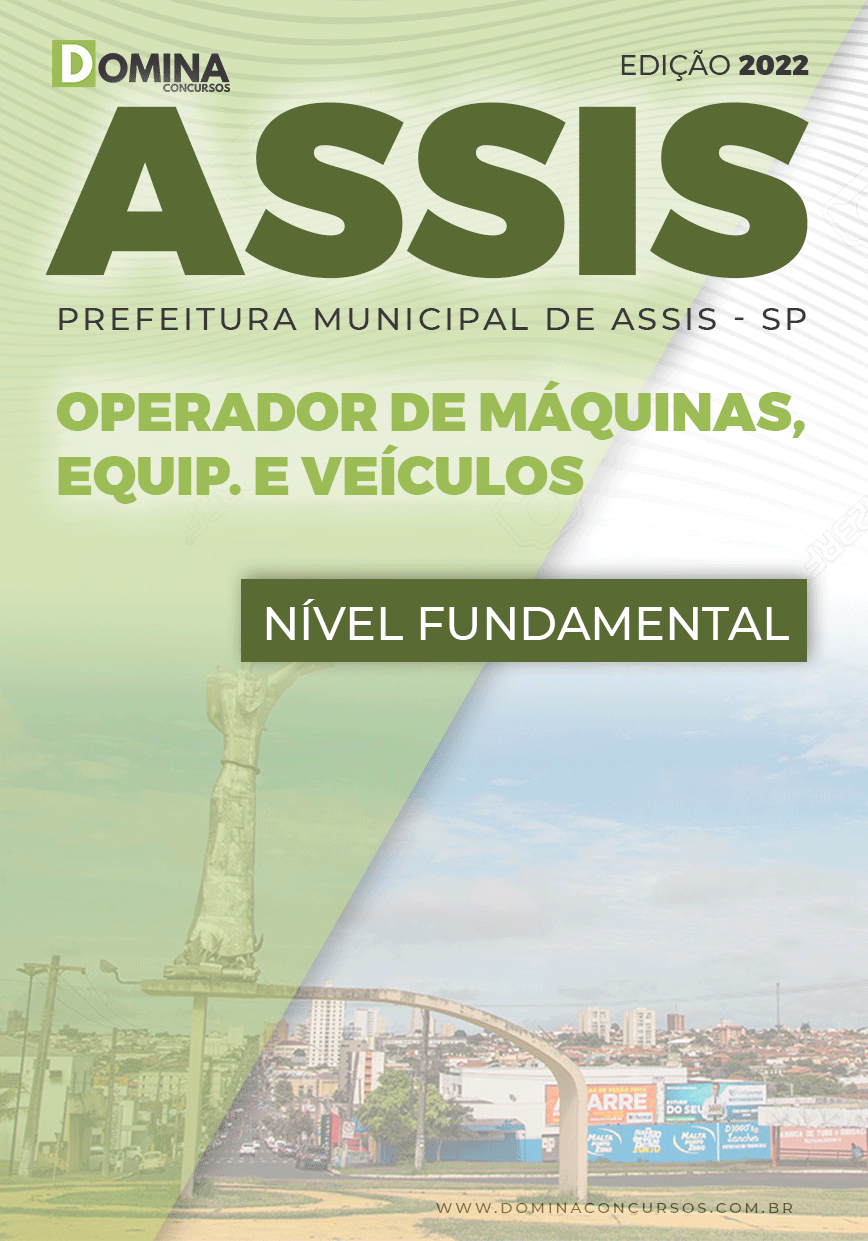 Apostila Pref Assis SP 2022 Operador Máquinas Equipamentos Veículos
