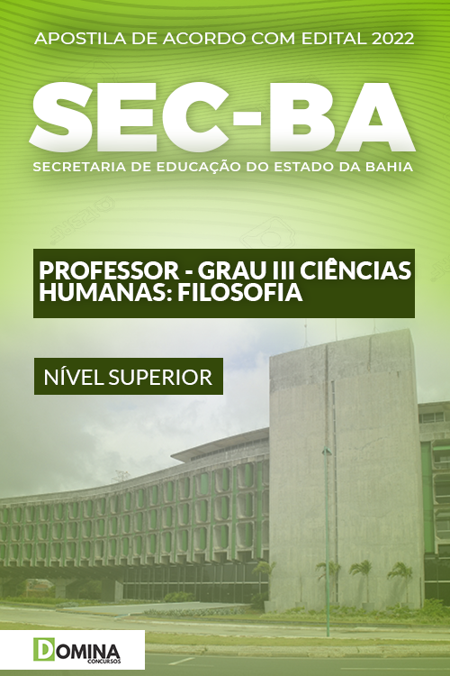 Apostila SEC BA 2022 Prof Pedagógico Ciências Humanas Sociologia