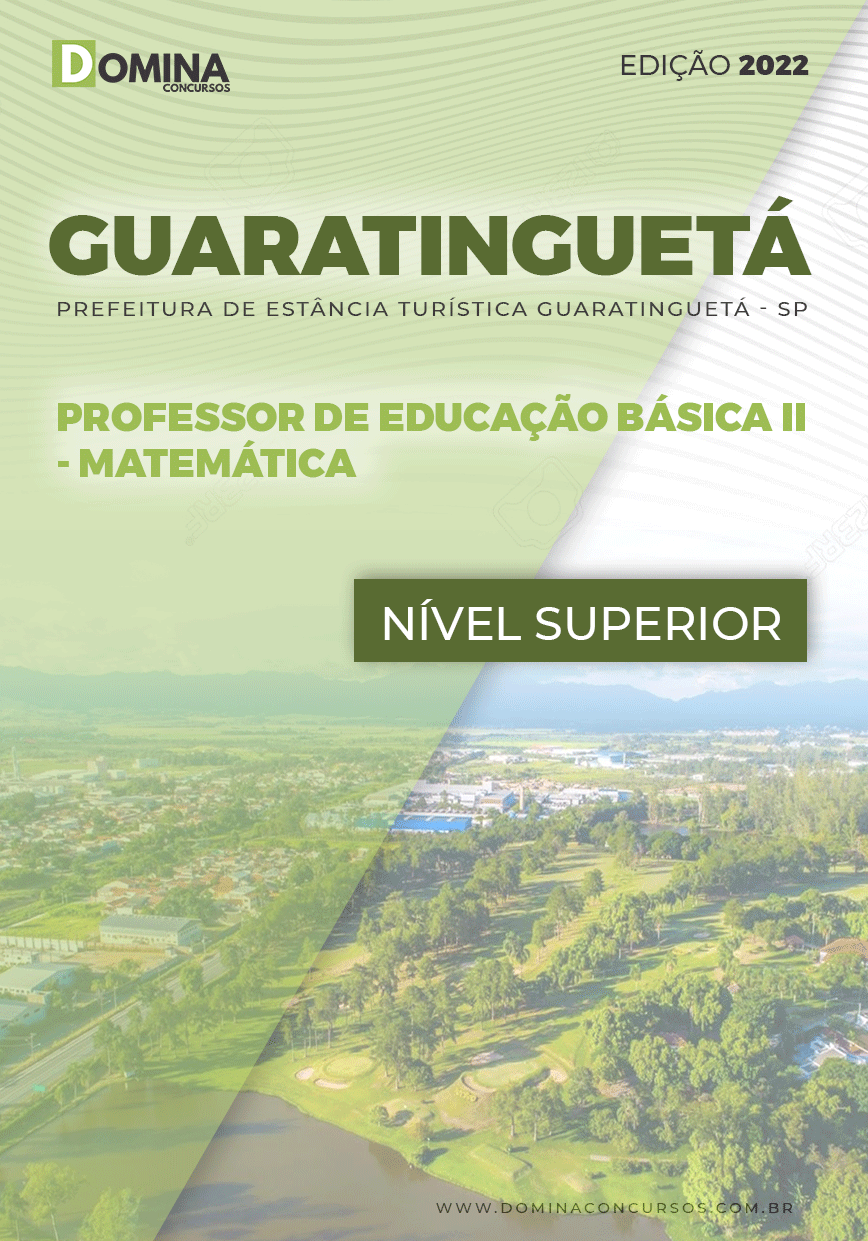 Apostila Pref Guaratinguetá SP 2022 PEB II Matemática