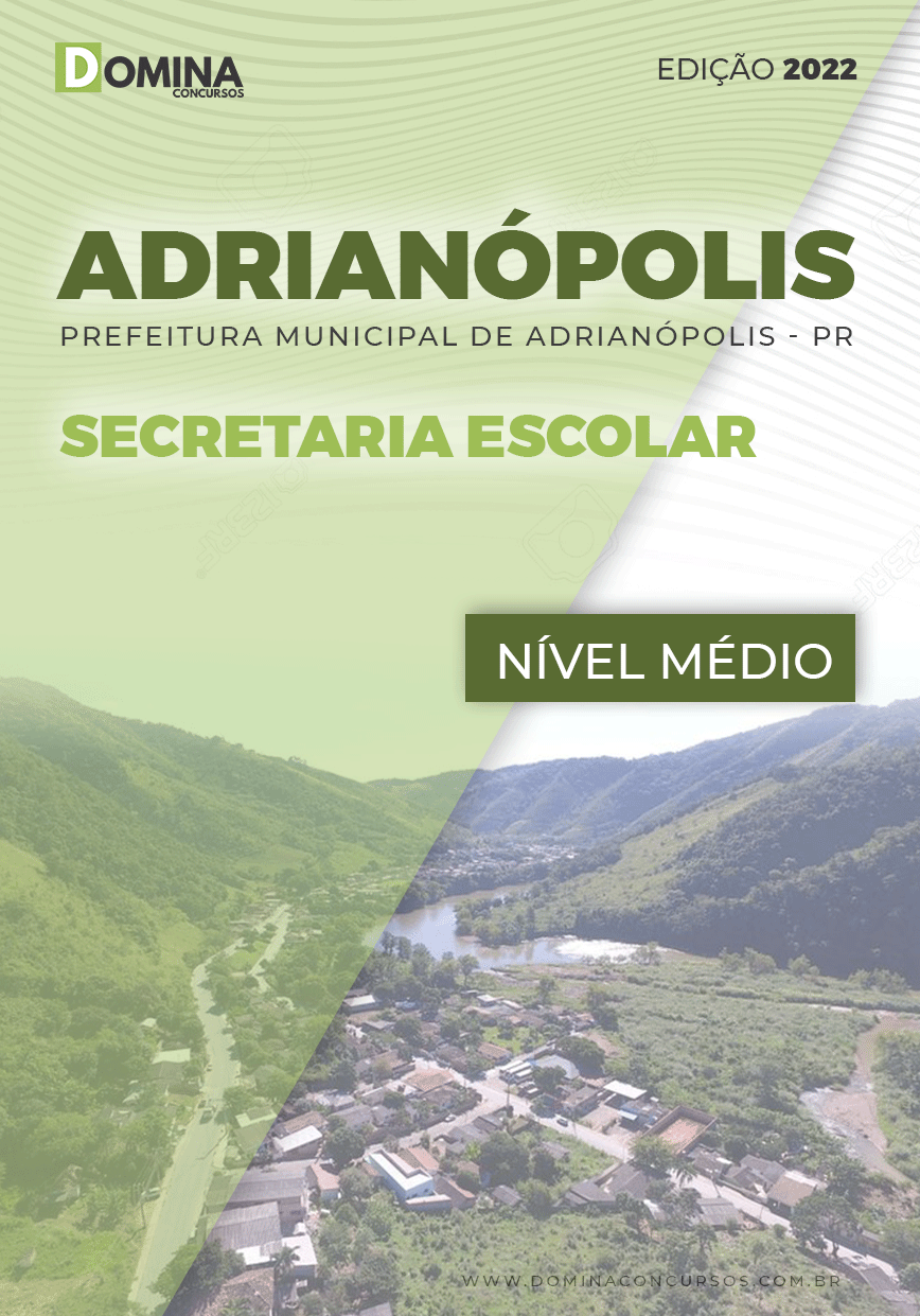 Apostila Pref Adrianópolis PR 2022 Secretaria Escolar