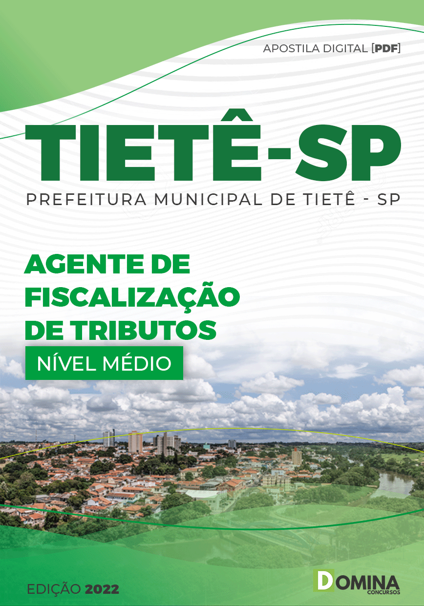 Apostila Pref TIETÊ SP 2022 Agente Fiscalização Tributos