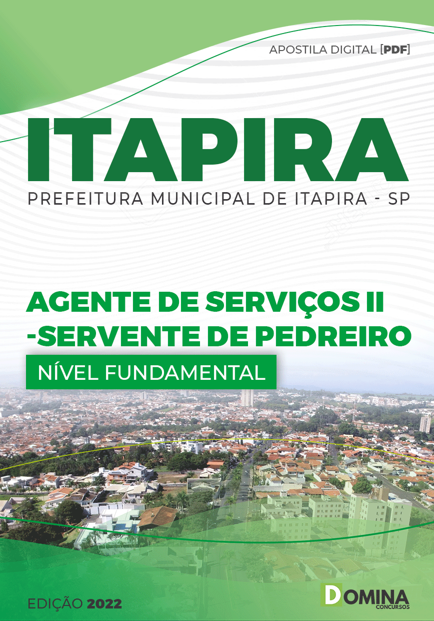 Apostila Concurso Pref Itapira SP 2022 Servente Pedreiro