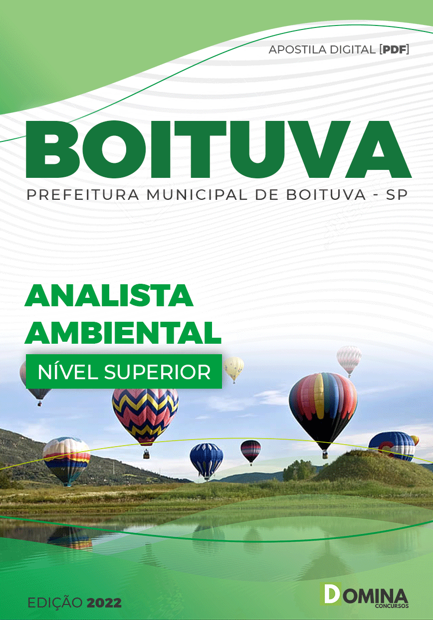 Apostila Concurso Pref Boituva SP 2022 Analista Ambiental
