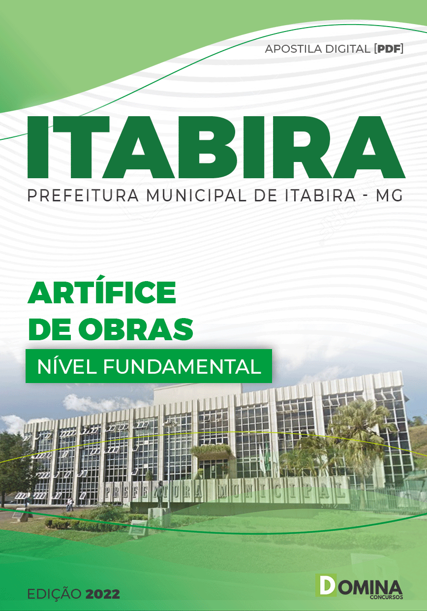 Apostila Digital Pref Itabira MG 2022 Artífice Obras