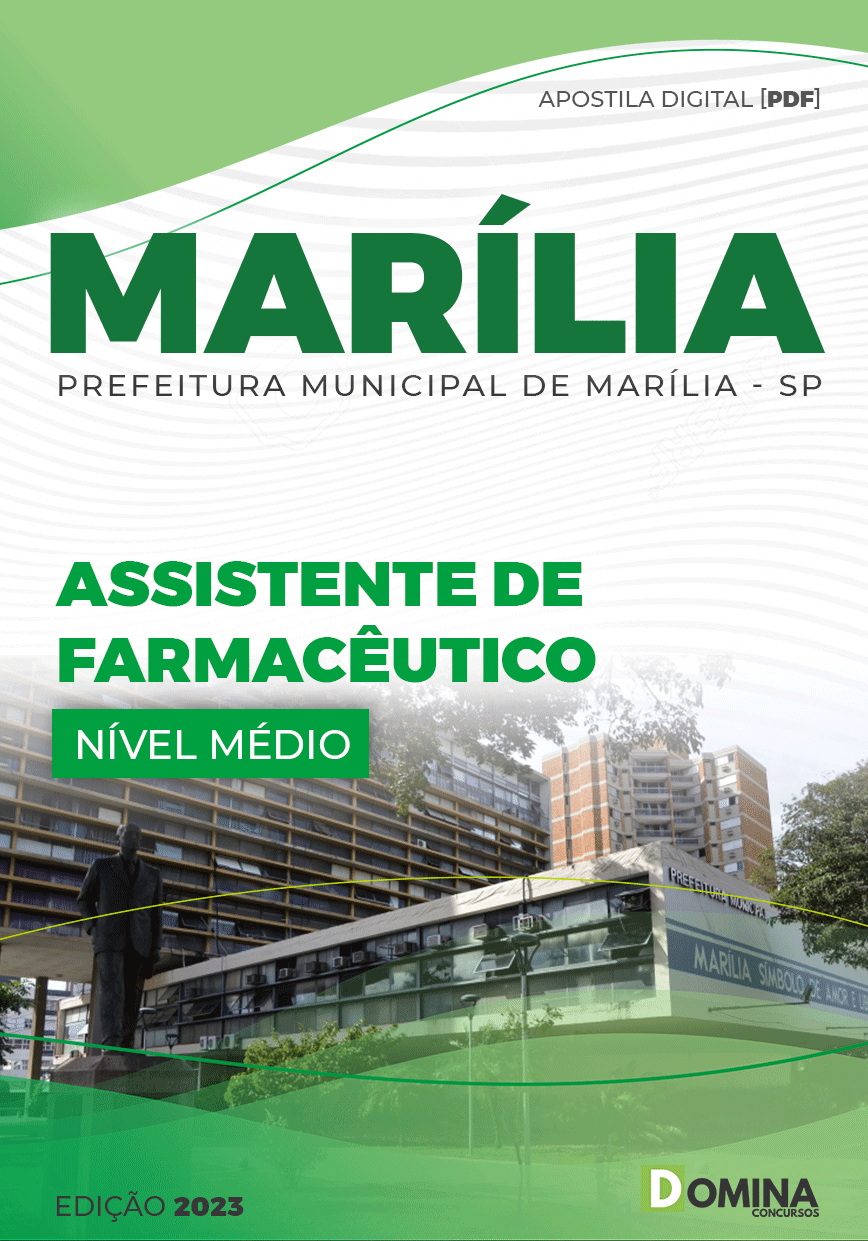 Apostila Concurso Pref Marília SP 2022 Assistente Farmacêutico