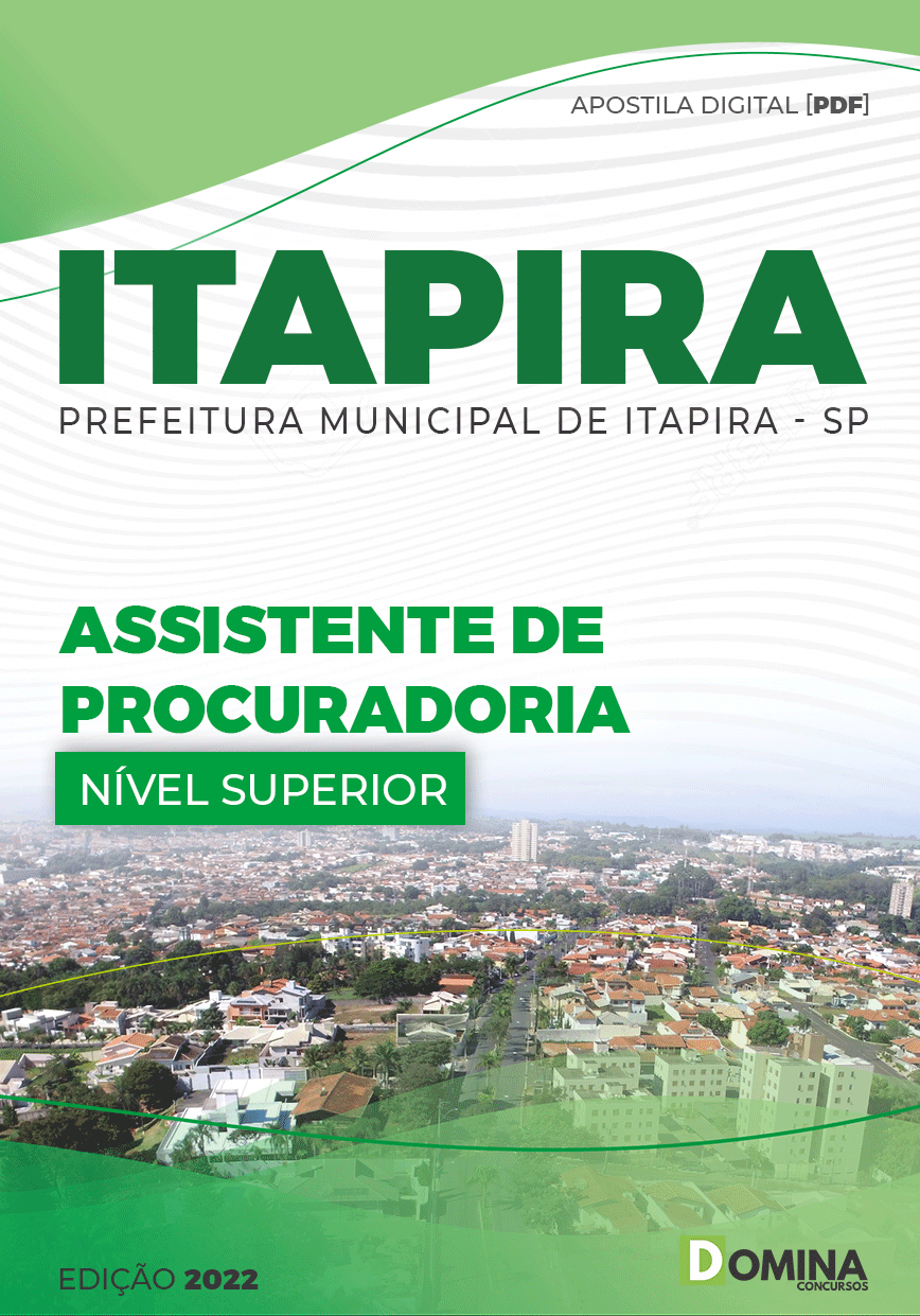Apostila Concurso Pref Itapira SP 2022 Assistente Procuradoria