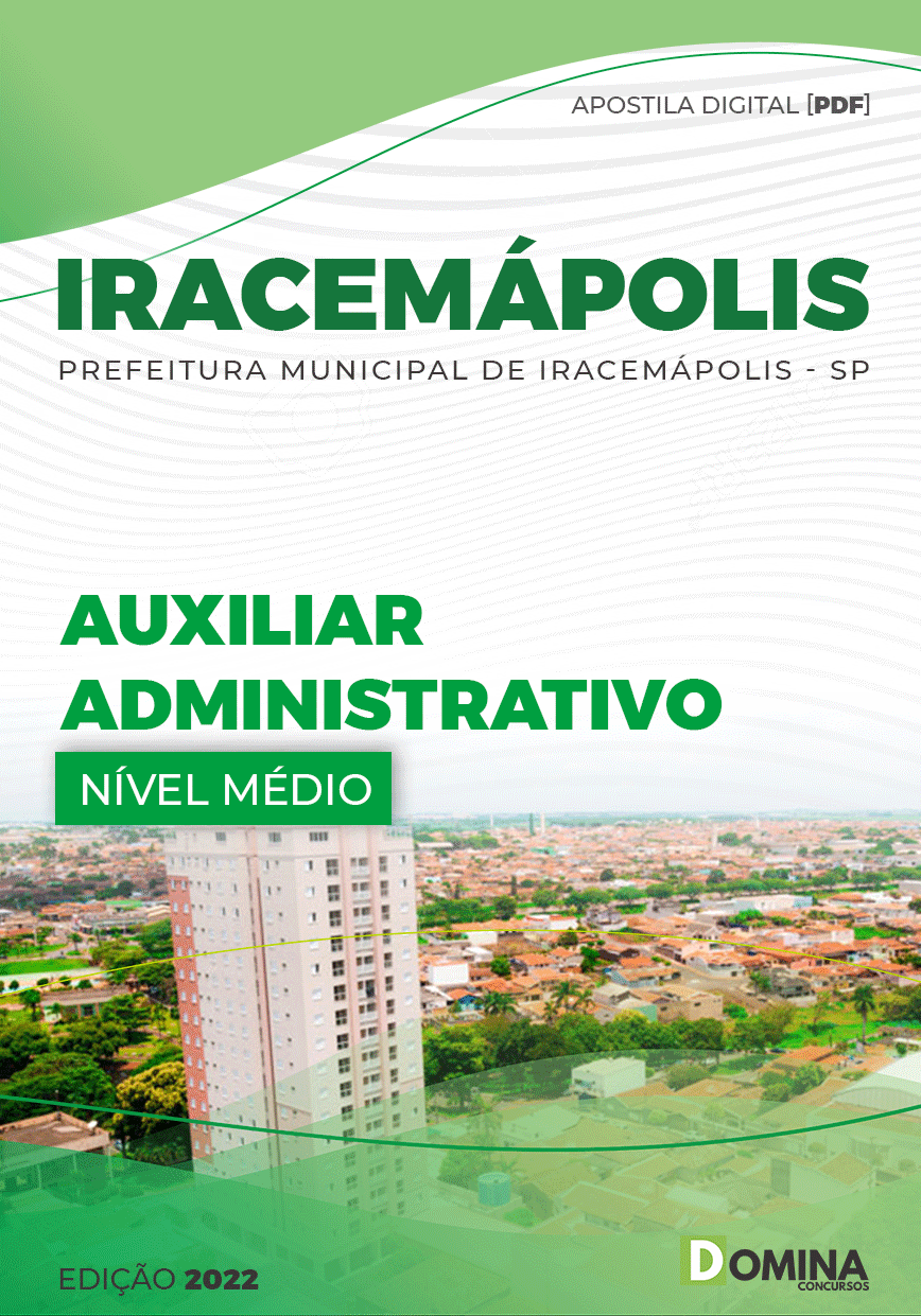 Apostila Pref Iracemápolis SP 2022 Auxiliar Administrativo