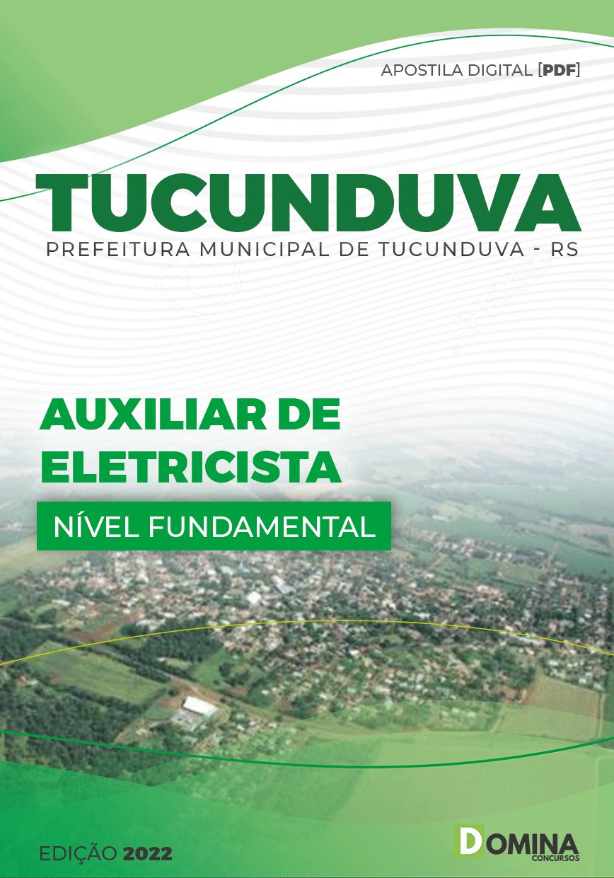 Apostila Concurso Pref Tucunduva RS 2022 Auxiliar Eletricista