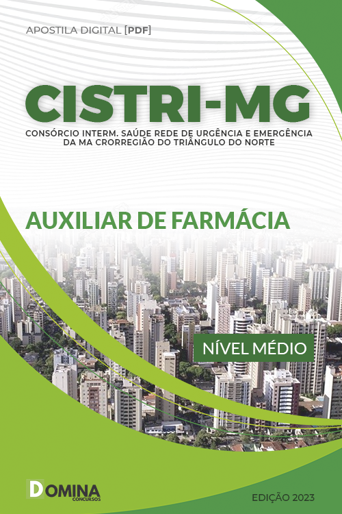 Apostila Digital Concurso CISTRI MG 2022 Auxiliar Farmácia