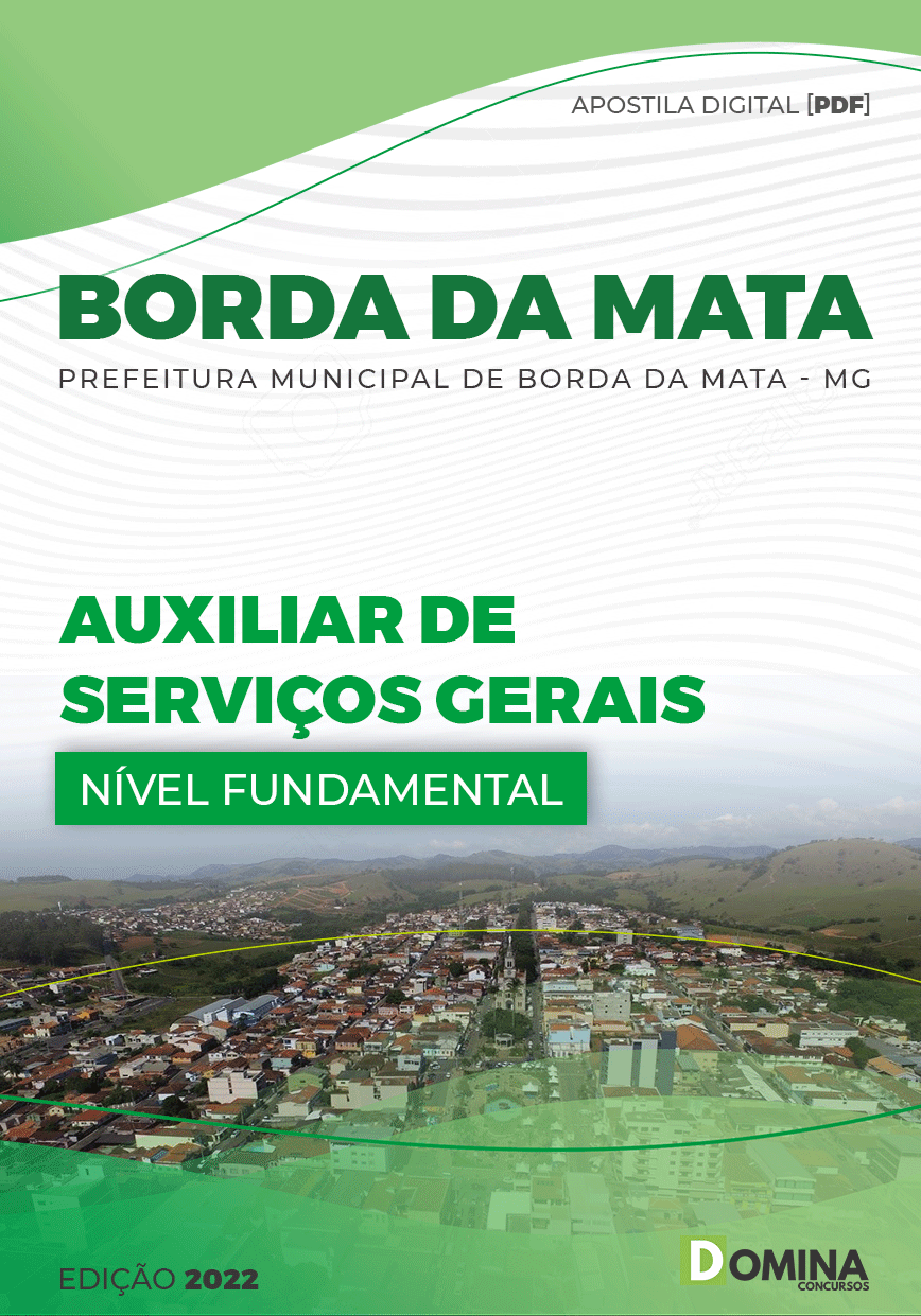 Apostila Pref Borda Mata MG 2022 Auxiliar Serviços Gerais