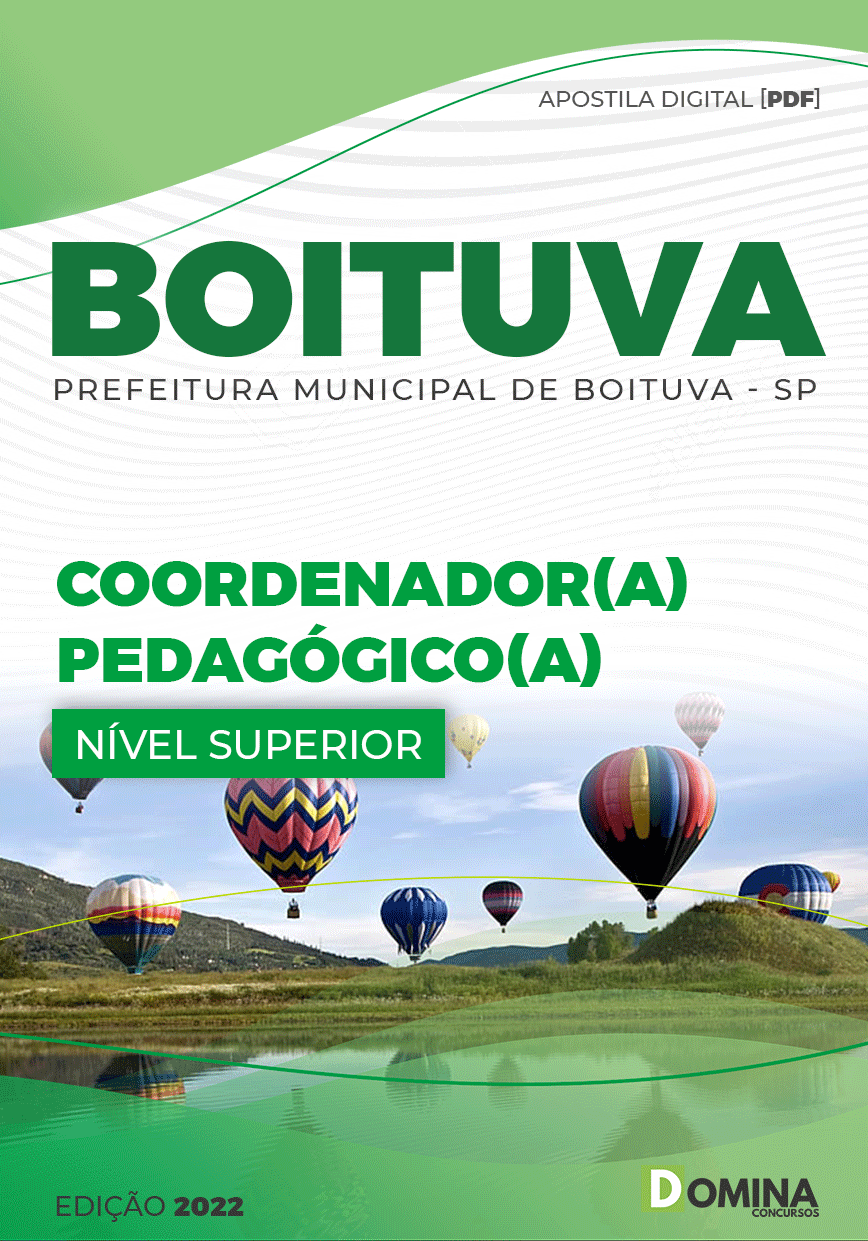 Apostila Pref Boituva SP 2022 Coordenador Pedagógico