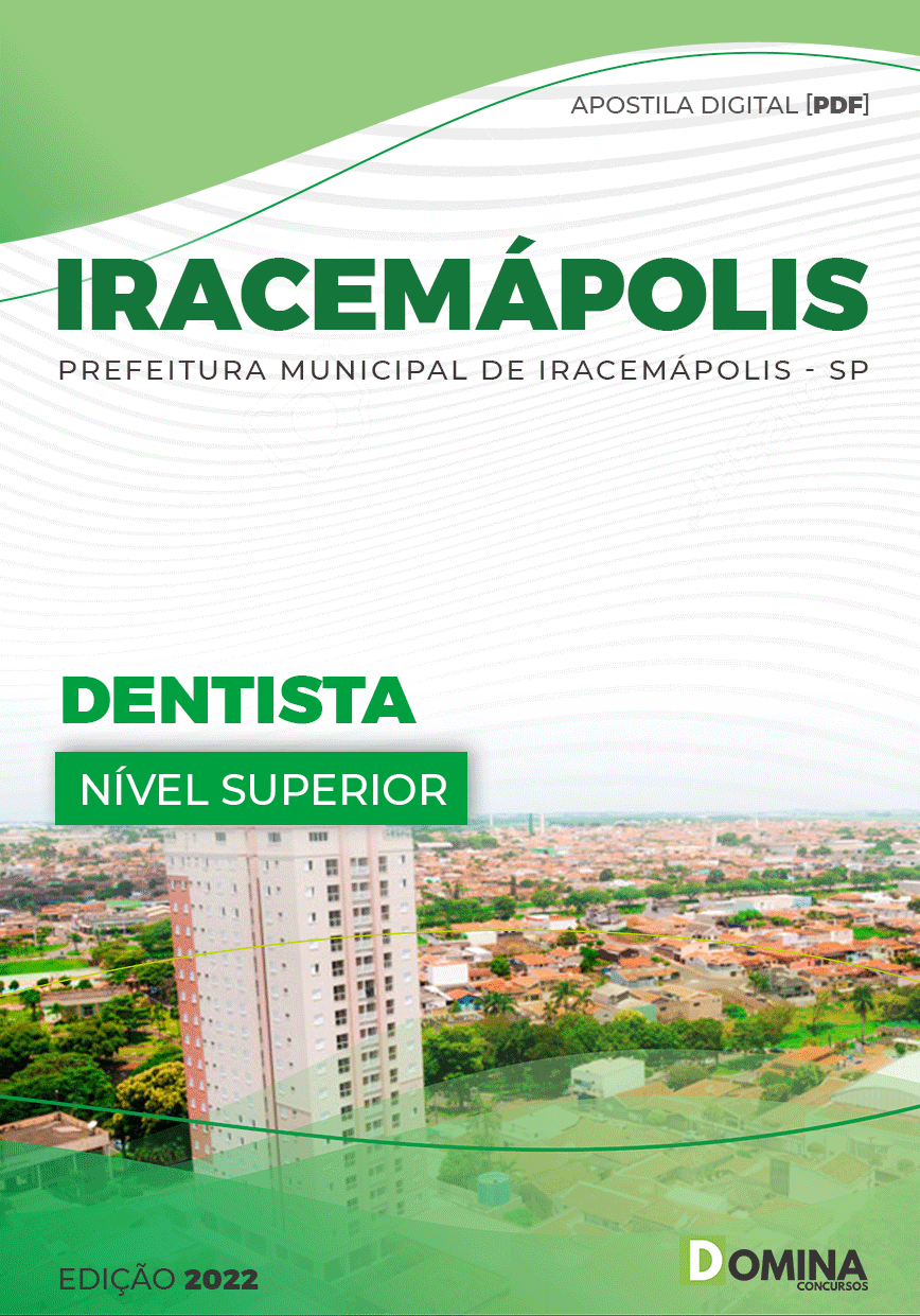 Apostila Digital Pref Iracemápolis SP 2022 Dentista