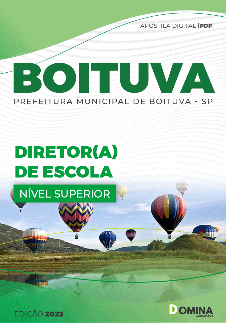 Apostila Concurso Pref Boituva SP 2022 Diretor de Escola