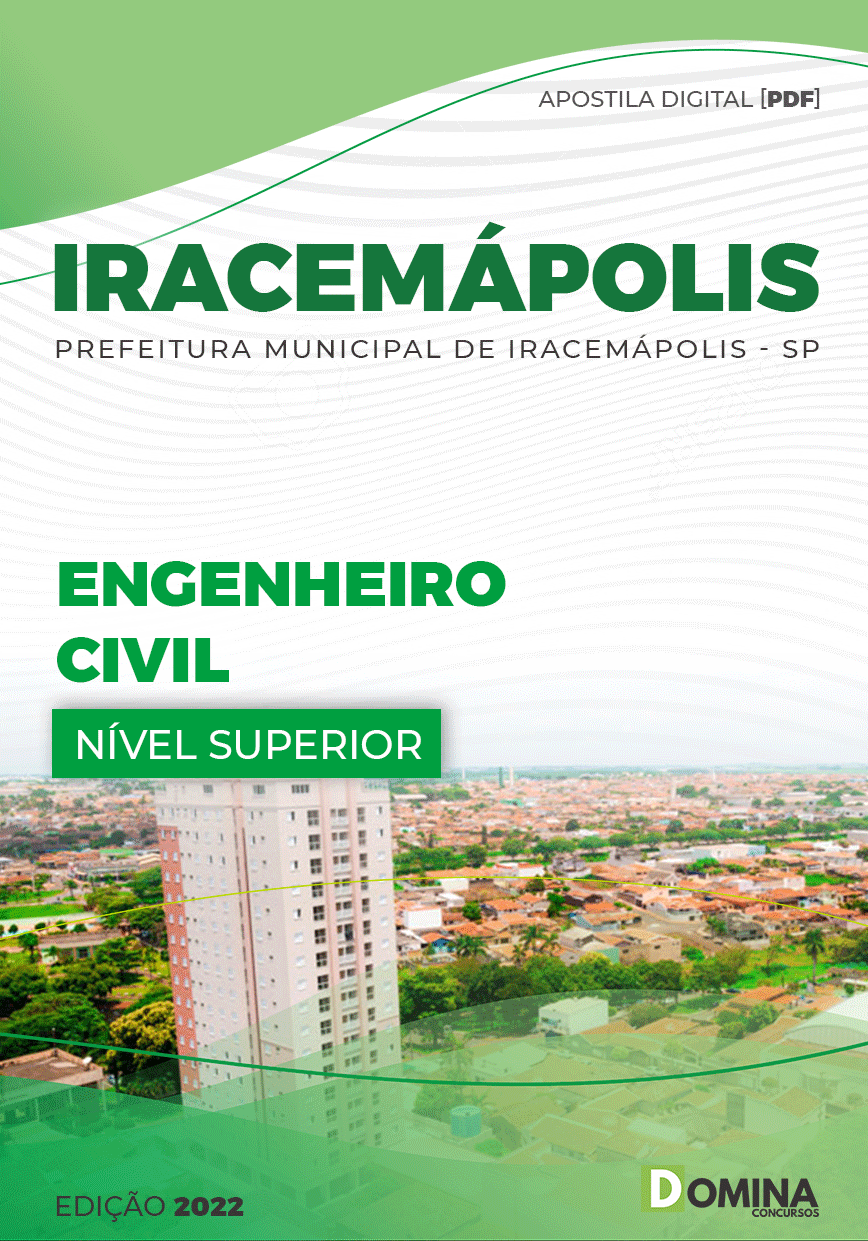 Apostila Digital Pref Iracemápolis SP 2022 Engenheiro Civil