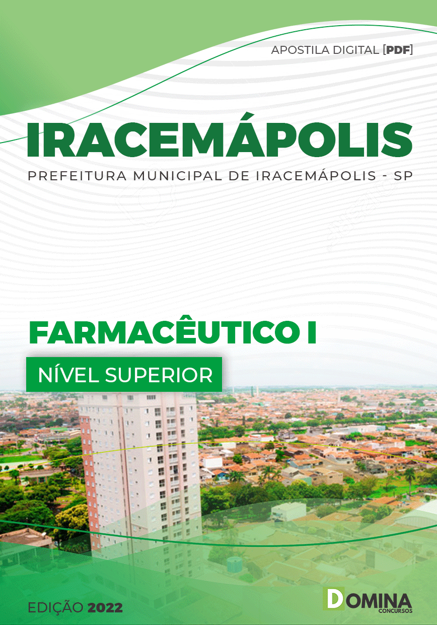 Apostila Digital Pref Iracemápolis SP 2022 Farmacêutico