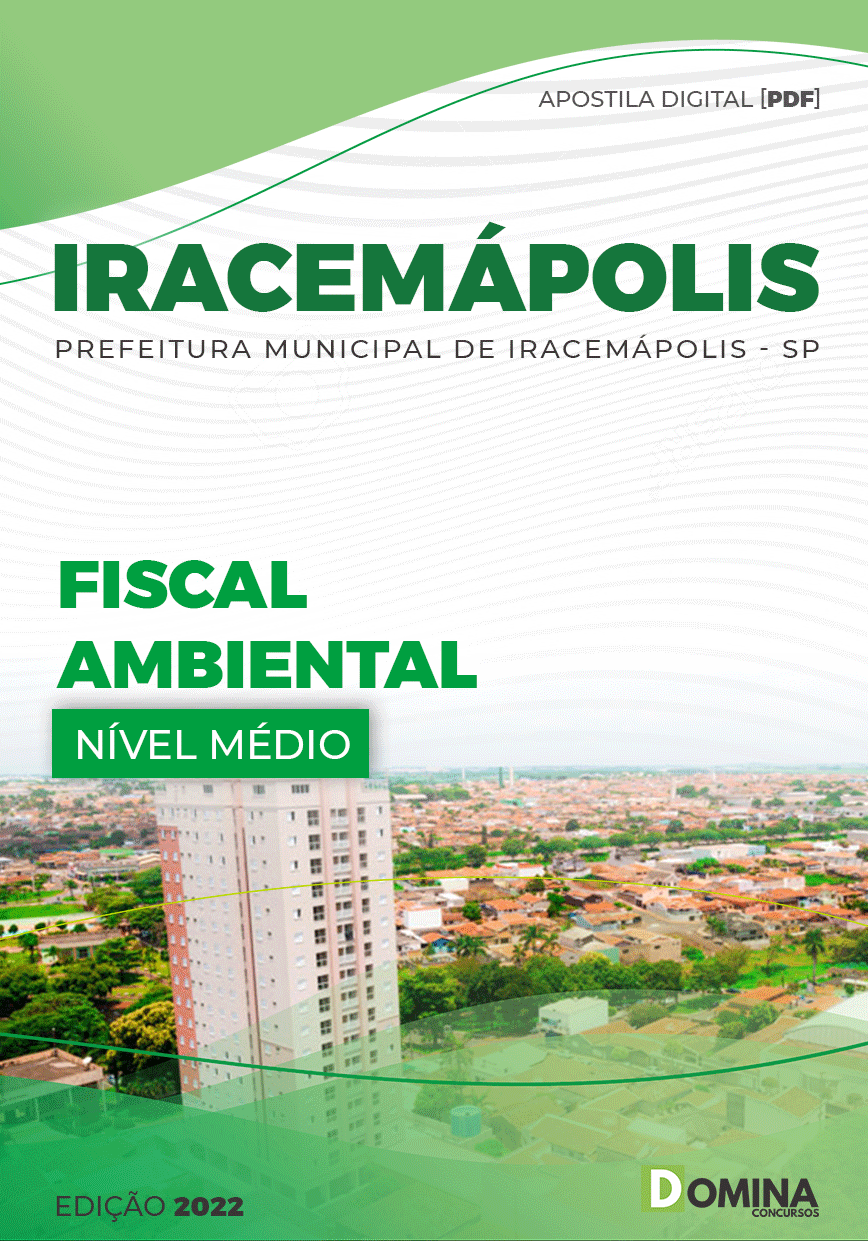Apostila Digital Pref Iracemápolis SP 2022 Fiscal Ambiental