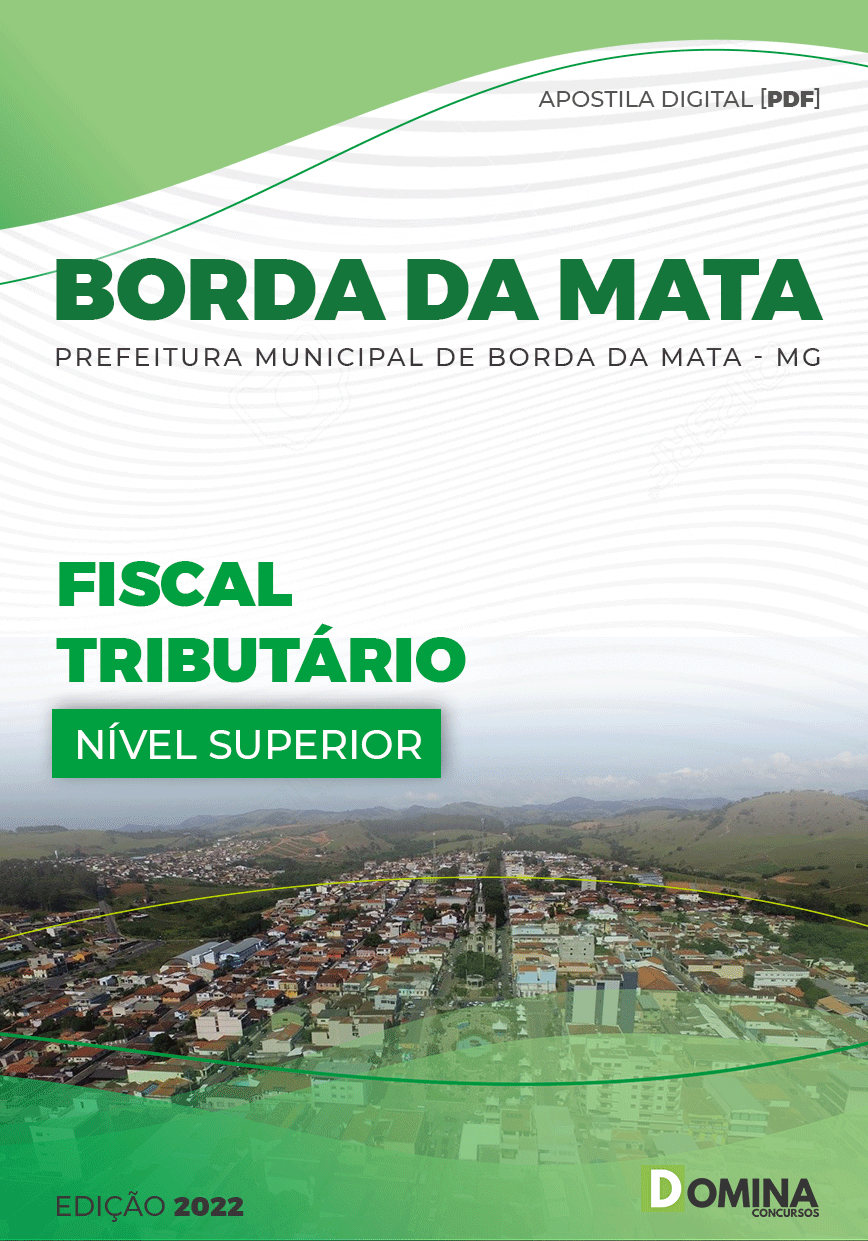 Apostila Digital Pref Borda Mata MG 2022 Fiscal Tributário
