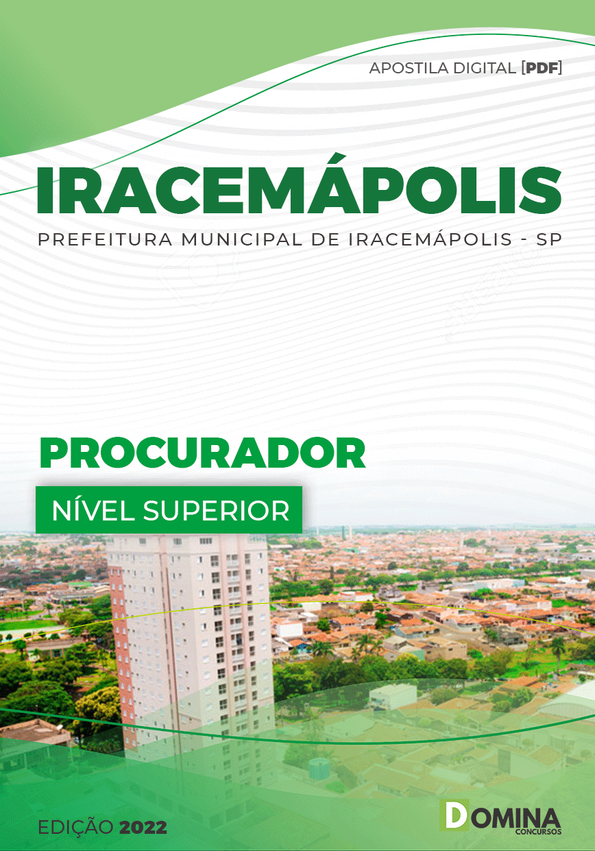 Apostila Digital Pref Iracemápolis SP 2022 Procurador