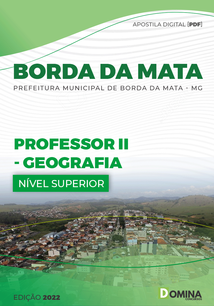 Apostila Pref Borda Mata MG 2022 Professor II Geografia